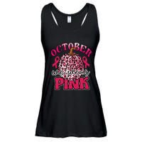 In October We Wear Pink Pumpkin Breast Cancer Awareness Ladies Essential Flowy Tank