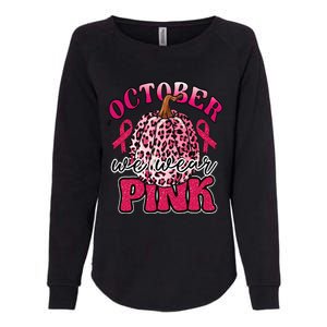 In October We Wear Pink Pumpkin Breast Cancer Awareness Womens California Wash Sweatshirt