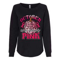 In October We Wear Pink Pumpkin Breast Cancer Awareness Womens California Wash Sweatshirt