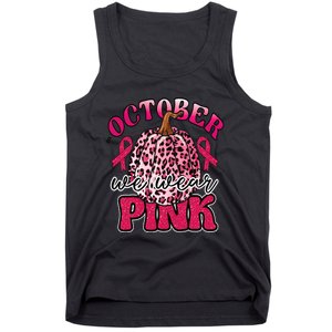 In October We Wear Pink Pumpkin Breast Cancer Awareness Tank Top