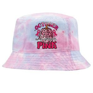 In October We Wear Pink Pumpkin Breast Cancer Awareness Tie-Dyed Bucket Hat