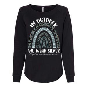 In October We Wear Silver Dyslexia Awareness Month Rainbow Womens California Wash Sweatshirt