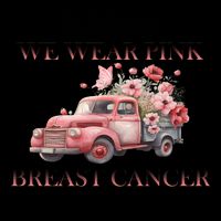 In October We Wear Pink Breast Cancer Floral Truck Mug