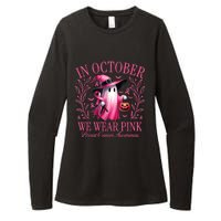 In October We Wear Breast Cancer Awareness Halloween Womens CVC Long Sleeve Shirt