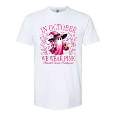 In October We Wear Breast Cancer Awareness Halloween Softstyle® CVC T-Shirt