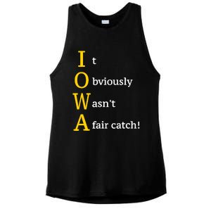 It Obviously Wasn’T A Fair Catch Ladies PosiCharge Tri-Blend Wicking Tank