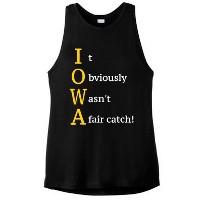 It Obviously Wasn’T A Fair Catch Ladies PosiCharge Tri-Blend Wicking Tank