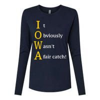 It Obviously Wasn’T A Fair Catch Womens Cotton Relaxed Long Sleeve T-Shirt