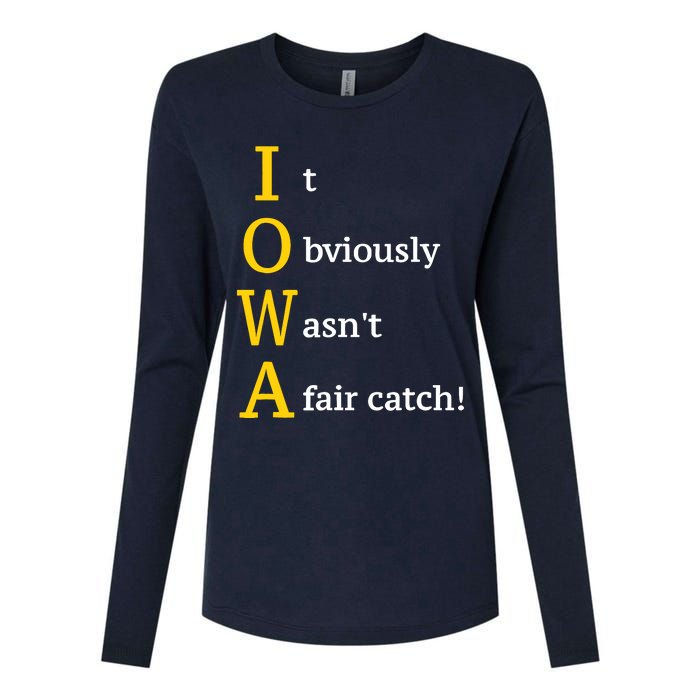 It Obviously Wasn’T A Fair Catch Womens Cotton Relaxed Long Sleeve T-Shirt