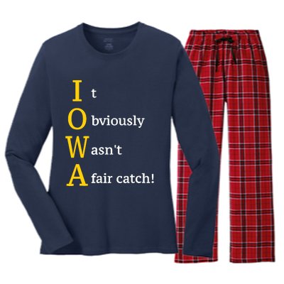 It Obviously Wasn’T A Fair Catch Women's Long Sleeve Flannel Pajama Set 