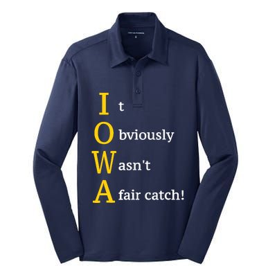 It Obviously Wasn’T A Fair Catch Silk Touch Performance Long Sleeve Polo