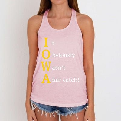 It Obviously Wasn’T A Fair Catch Women's Knotted Racerback Tank