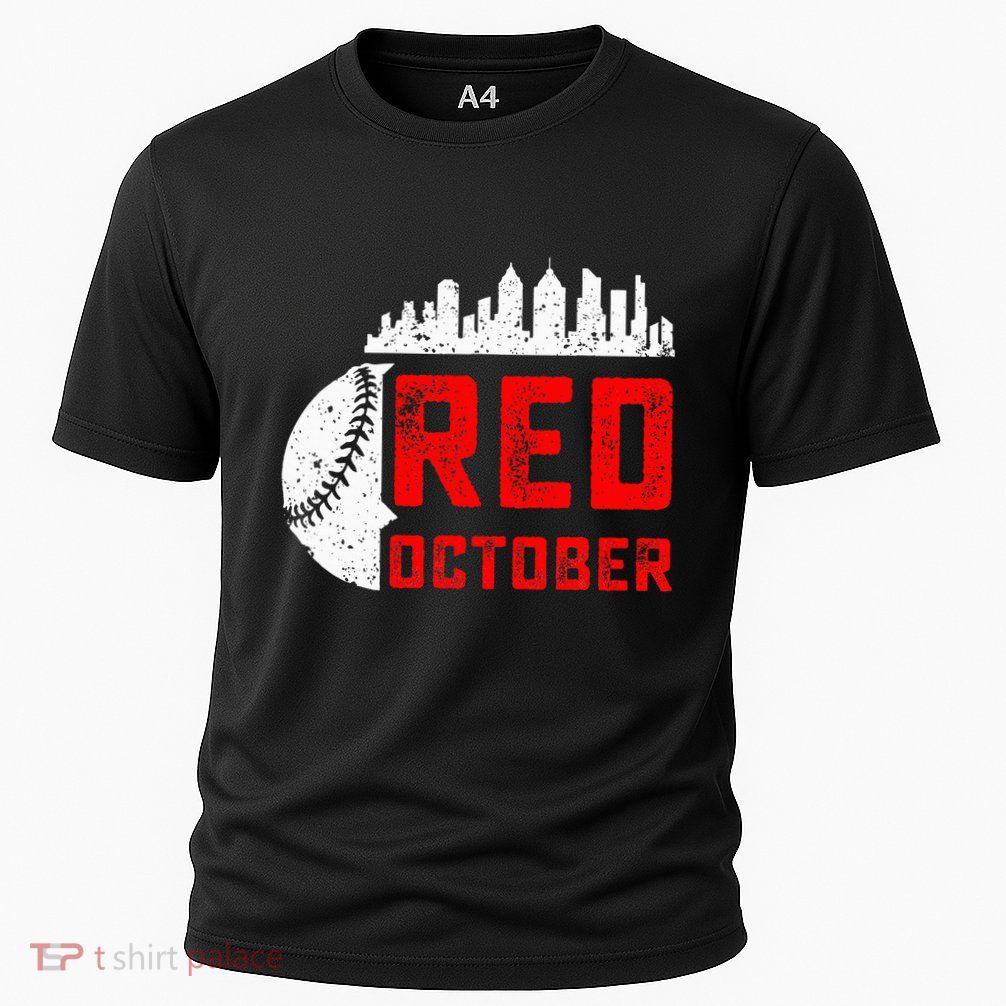 In October We Red Baseball Cooling Performance Crew T-Shirt