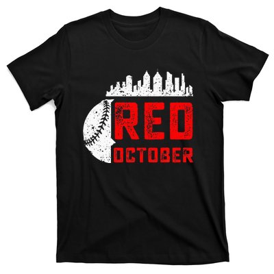 In October We Red Baseball T-Shirt