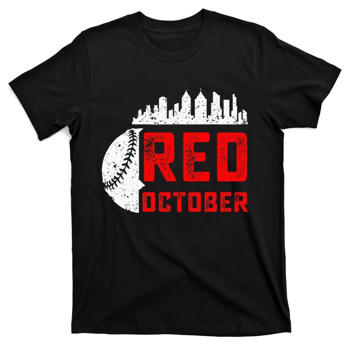 In October We Red Baseball T-Shirt