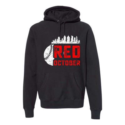 In October We Red Baseball Premium Hoodie