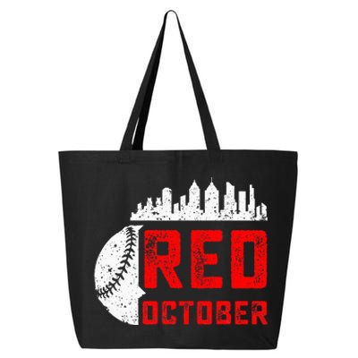 In October We Red Baseball 25L Jumbo Tote