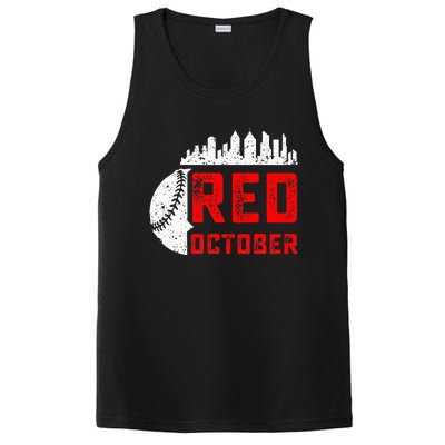 In October We Red Baseball PosiCharge Competitor Tank