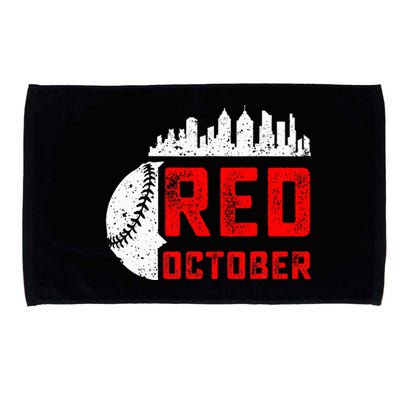 In October We Red Baseball Microfiber Hand Towel