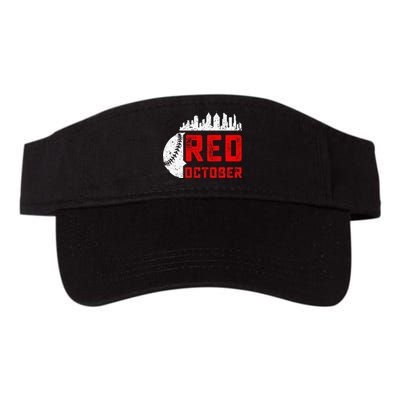 In October We Red Baseball Valucap Bio-Washed Visor