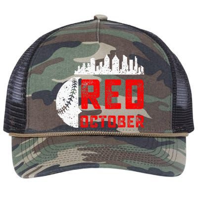 In October We Red Baseball Retro Rope Trucker Hat Cap