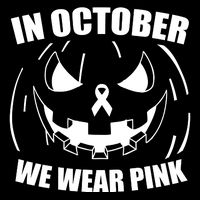 In October We Wear Pink Halloween Breast Cancer Performance Shirt