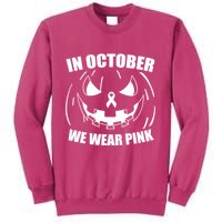 In October We Wear Pink Halloween Breast Cancer Sweatshirt