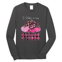 In October We Wear Pink Breast Cancer Awareness Funny Pumpkin Gift Long Sleeve Shirt