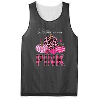 In October We Wear Pink Breast Cancer Awareness Funny Pumpkin Gift Mesh Reversible Basketball Jersey Tank