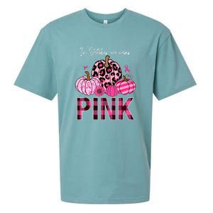 In October We Wear Pink Breast Cancer Awareness Funny Pumpkin Gift Sueded Cloud Jersey T-Shirt