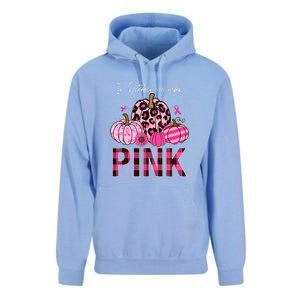 In October We Wear Pink Breast Cancer Awareness Funny Pumpkin Gift Unisex Surf Hoodie