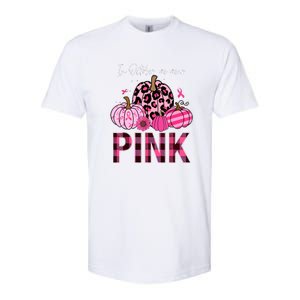 In October We Wear Pink Breast Cancer Awareness Funny Pumpkin Gift Softstyle CVC T-Shirt