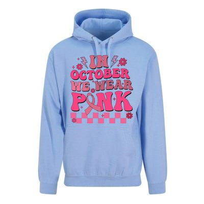 In October We Wear Breast Cancer Awareness Unisex Surf Hoodie