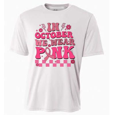 In October We Wear Breast Cancer Awareness Cooling Performance Crew T-Shirt