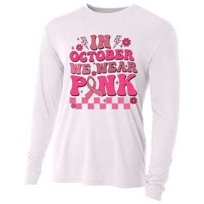 In October We Wear Breast Cancer Awareness Cooling Performance Long Sleeve Crew