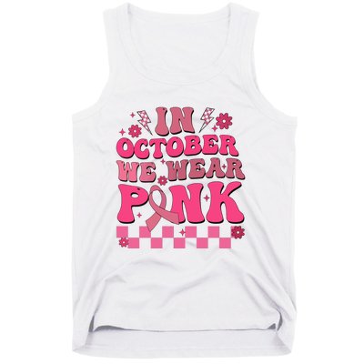 In October We Wear Breast Cancer Awareness Tank Top