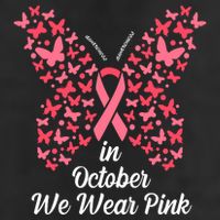 In October We Wear Pink Butterfly Breast Cancer Ribbon Hat