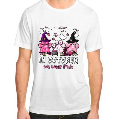 In October We Wear Pink Paw Prints Halloween Witch Adult ChromaSoft Performance T-Shirt