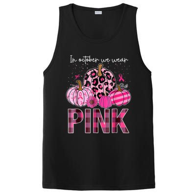 In October We Wear Pink Pumpkin Breast Cancer Awareness PosiCharge Competitor Tank