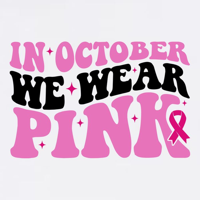 In October We Wear Pink Breast Cancer Ribbon Performance Shirt