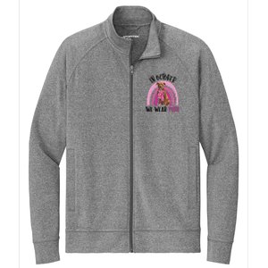 In October We Wear Pink Breast Cancer Pitbull Stretch Full-Zip Cadet Jacket