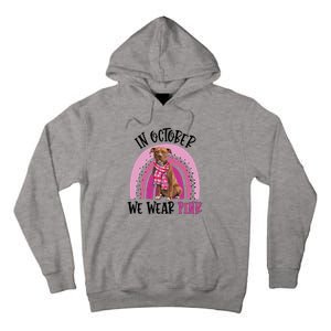 In October We Wear Pink Breast Cancer Pitbull Tall Hoodie