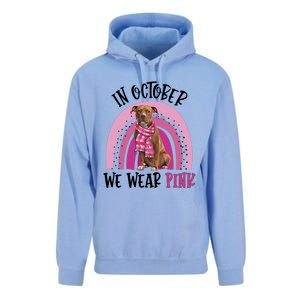 In October We Wear Pink Breast Cancer Pitbull Unisex Surf Hoodie