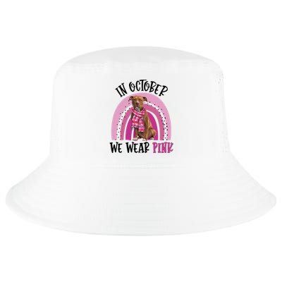 In October We Wear Pink Breast Cancer Pitbull Cool Comfort Performance Bucket Hat