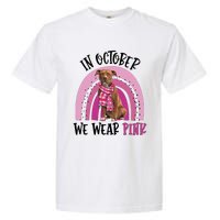 In October We Wear Pink Breast Cancer Pitbull Garment-Dyed Heavyweight T-Shirt