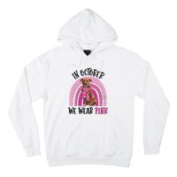 In October We Wear Pink Breast Cancer Pitbull Hoodie