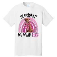 In October We Wear Pink Breast Cancer Pitbull Tall T-Shirt