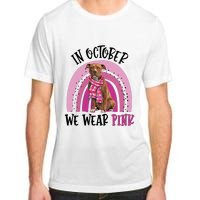 In October We Wear Pink Breast Cancer Pitbull Adult ChromaSoft Performance T-Shirt