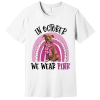 In October We Wear Pink Breast Cancer Pitbull Premium T-Shirt