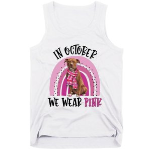 In October We Wear Pink Breast Cancer Pitbull Tank Top